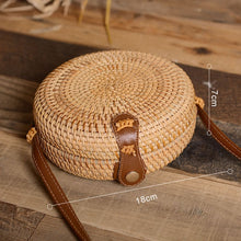 Load image into Gallery viewer, Simple Straw Round Women Shoulder Bag