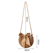 Load image into Gallery viewer, Simple Straw Round Women Shoulder Bag