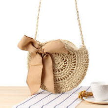 Load image into Gallery viewer, Simple Straw Round Women Shoulder Bag