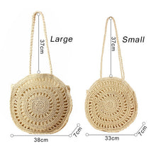 Load image into Gallery viewer, Simple Straw Round Women Shoulder Bag