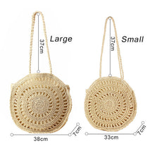 Load image into Gallery viewer, Simple Straw Round Women Shoulder Bag