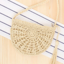 Load image into Gallery viewer, Simple Straw Round Women Shoulder Bag