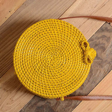 Load image into Gallery viewer, Simple Straw Round Women Shoulder Bag