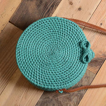 Load image into Gallery viewer, Simple Straw Round Women Shoulder Bag