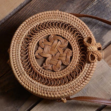 Load image into Gallery viewer, Simple Straw Round Women Shoulder Bag