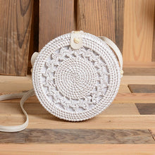 Load image into Gallery viewer, Simple Straw Round Women Shoulder Bag