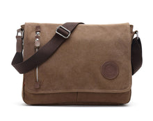 Load image into Gallery viewer, Men Canvas Leather Crossbody Bag