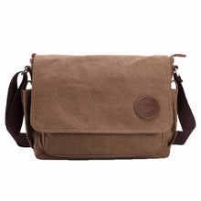 Load image into Gallery viewer, Men Canvas Leather Crossbody Bag