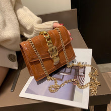Load image into Gallery viewer, Luxury Leather Women Chic Chains Small Square Bag