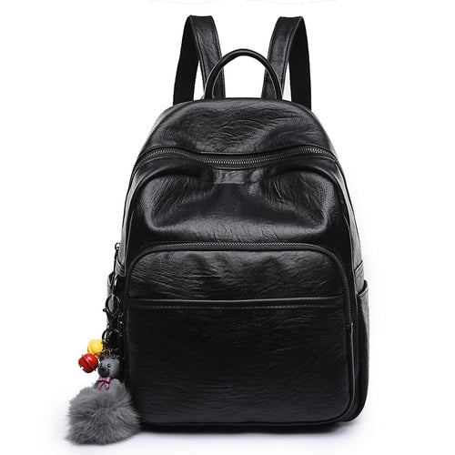Women Soft PU Leather Backpack